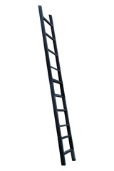 Black ladder on white background