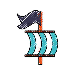 sailing boat isolated icon vector illustration design