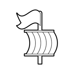 sailing boat isolated icon vector illustration design
