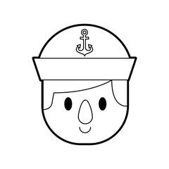 sailor avatar character icon vector illustration design