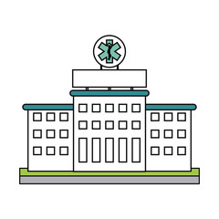 hospital building icon image vector illustration design 