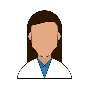 female doctor or physician avatar  icon image vector illustration design 