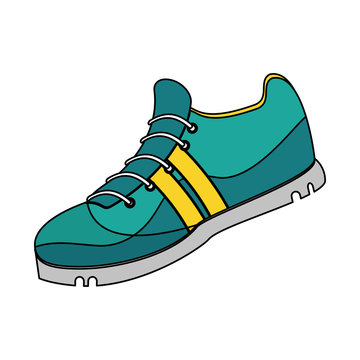 single sneaker icon image vector illustration design 