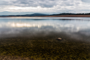 Landscape in the swamp of Gabriel y Galan. Extremadura. Spain.
