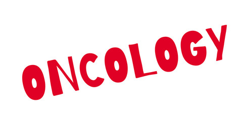 Oncology rubber stamp. Grunge design with dust scratches. Effects can be easily removed for a clean, crisp look. Color is easily changed.