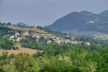 Fototapeta na wymiar Oltrepo Pavese (Italy), landscape in the Tidone valley