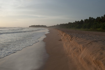 On sand beaches of Sri Lanka