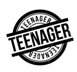 Teenager rubber stamp. Grunge design with dust scratches. Effects can be easily removed for a clean, crisp look. Color is easily changed.