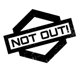 Obraz premium Not Out rubber stamp. Grunge design with dust scratches. Effects can be easily removed for a clean, crisp look. Color is easily changed.