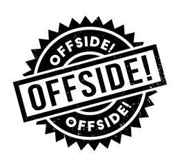 Offside rubber stamp. Grunge design with dust scratches. Effects can be easily removed for a clean, crisp look. Color is easily changed.