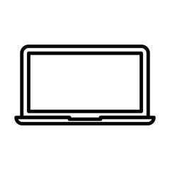 Laptop line icon. Linear vector symbol.