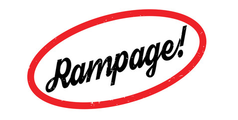 Rampage rubber stamp. Grunge design with dust scratches. Effects can be easily removed for a clean, crisp look. Color is easily changed.