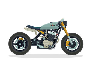 Obraz premium Vintage Classic Cafe Racer Motorcycle Illustration