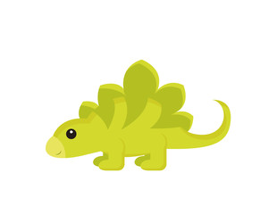 Flat Cute Dinosaur Character