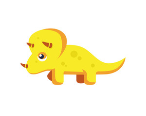 Flat Cute Dinosaur Character