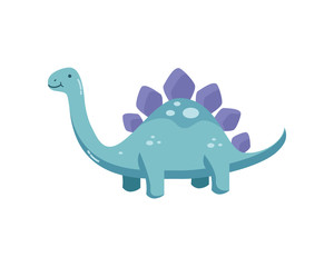 Flat Cute Dinosaur Character