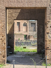 Brick doorways at "Domus Augustana" (House of Augustus) in the Palatine Hill