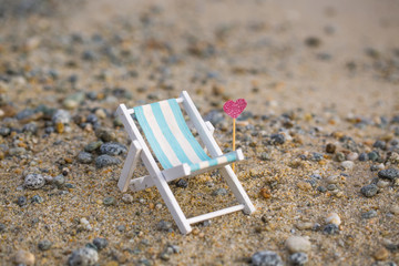 Naklejka premium Liegestuhl am Meer