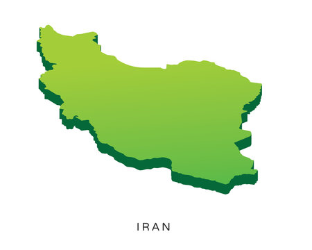 Modern Detail Isometric 3D Map - Iran