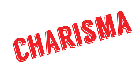 Charisma rubber stamp. Grunge design with dust scratches. Effects can be easily removed for a clean, crisp look. Color is easily changed.