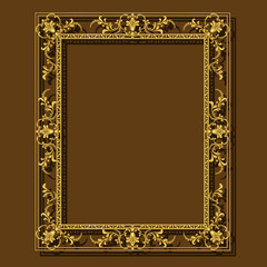 frame gold color with shadow