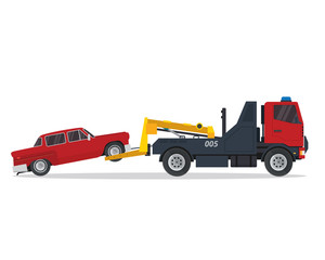 Modern Tow Truck Illustration Logo