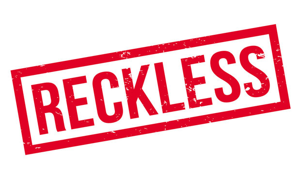 Reckless rubber stamp. Grunge design with dust scratches. Effects can be easily removed for a clean, crisp look. Color is easily changed.