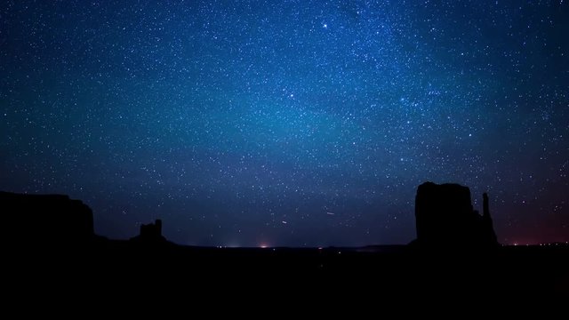 Monument Valley Milky Way Galaxy Time Lapse