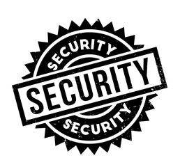 Security rubber stamp. Grunge design with dust scratches. Effects can be easily removed for a clean, crisp look. Color is easily changed.