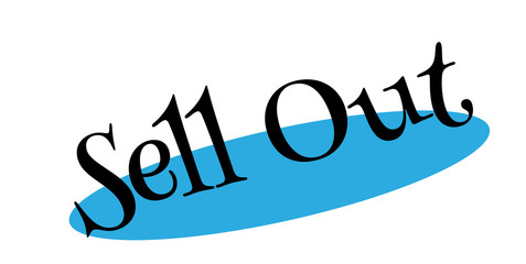 Sell Out rubber stamp. Grunge design with dust scratches. Effects can be easily removed for a clean, crisp look. Color is easily changed.