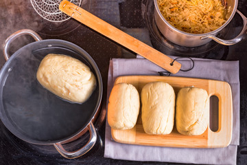 original Bohemian dumplings preparation.