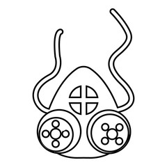 Mask protection icon, outline line style