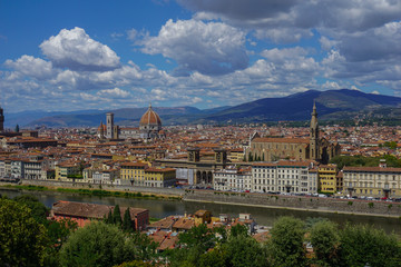 Fototapeta na wymiar Panorama view over Florence