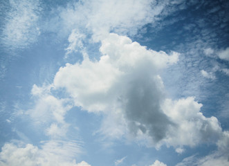 cloud and blue sky in the sunny day