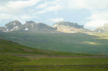 Beautiful view in summer,Iceland