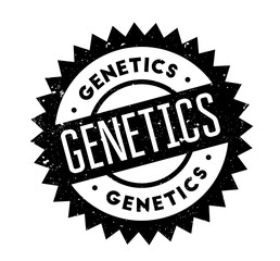 Obraz premium Genetics rubber stamp. Grunge design with dust scratches. Effects can be easily removed for a clean, crisp look. Color is easily changed.