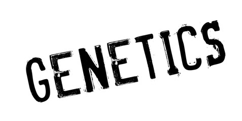 Genetics rubber stamp. Grunge design with dust scratches. Effects can be easily removed for a clean, crisp look. Color is easily changed.