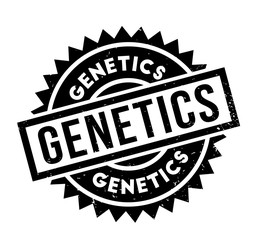 Genetics rubber stamp. Grunge design with dust scratches. Effects can be easily removed for a clean, crisp look. Color is easily changed.