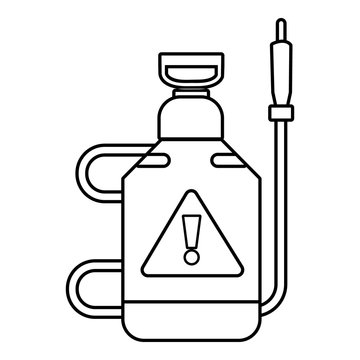 recommend clip art: Poison pest control icon, outline line style