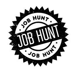 Job Hunt rubber stamp. Grunge design with dust scratches. Effects can be easily removed for a clean, crisp look. Color is easily changed.