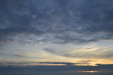 Fototapeta na wymiar Sunset of the mountaintop in Japan