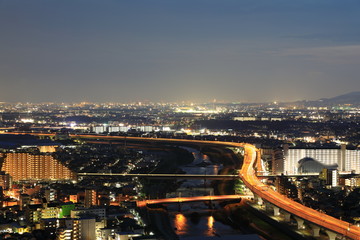 Fototapeta premium 五月山夜景