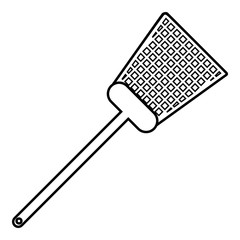 Swatter icon, outline line style