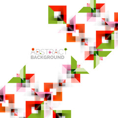 Modern square geometric pattern design on white