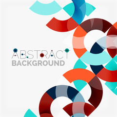 Colorful rings on grey background, modern geometric pattern design