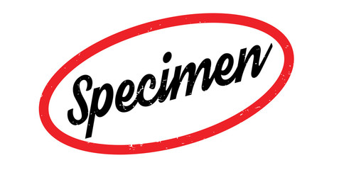 Specimen rubber stamp. Grunge design with dust scratches. Effects can be easily removed for a clean, crisp look. Color is easily changed.