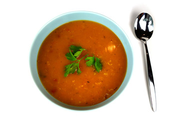Vegetable soup top view