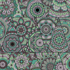 Seamless mandalas pattern. Vintage decorative elements with mandala. Hand drawn mandala background. Islam, Arabic mandala, Indian, mandala ottoman motifs. Perfect for printing on fabric or paper.