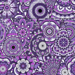 Seamless mandalas pattern. Vintage decorative elements with mandala. Hand drawn mandala background. Islam, Arabic mandala, Indian, mandala ottoman motifs. Perfect for printing on fabric or paper.