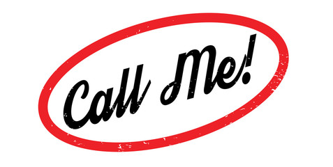 Call Me rubber stamp. Grunge design with dust scratches. Effects can be easily removed for a clean, crisp look. Color is easily changed.